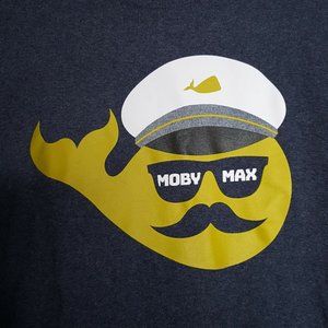 Moby Max Whale Heather Gray Size 2XLarge T-Shirt